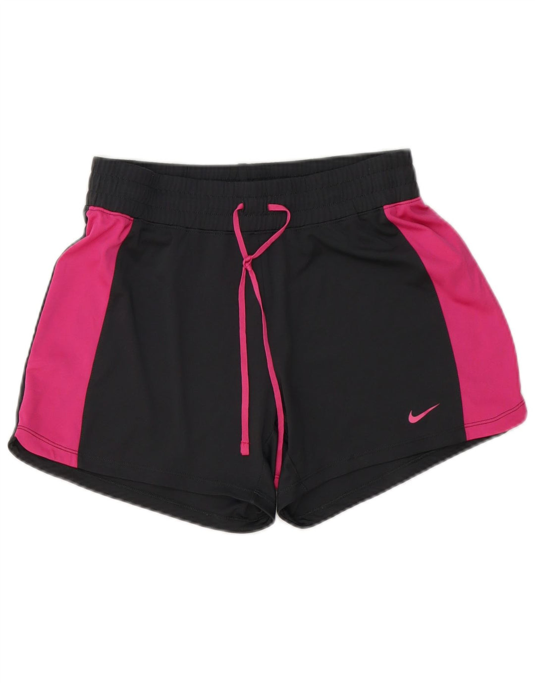 NIKE Womens Sport Shorts UK 10 Small  Black Colourblock Polyester