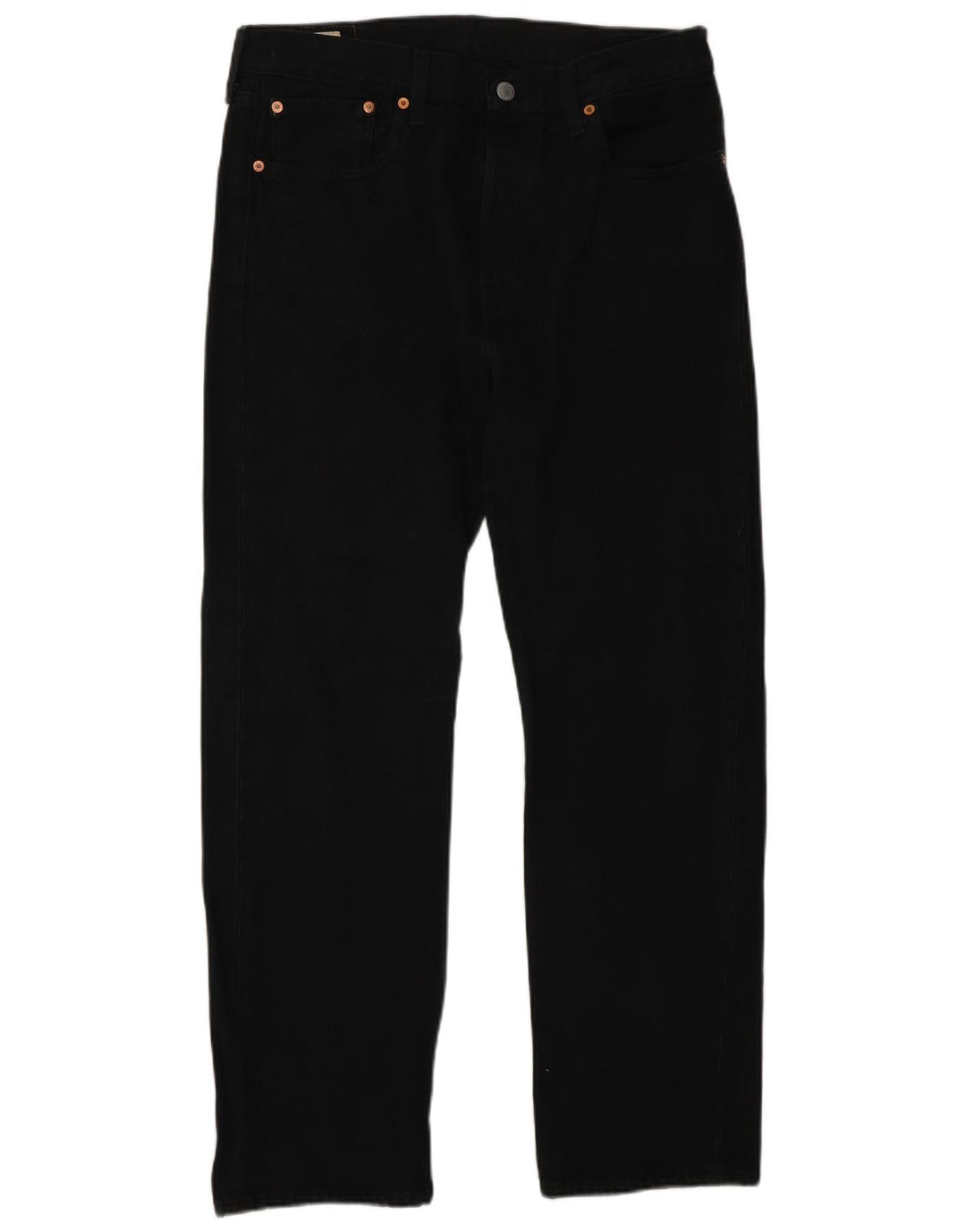Levi's Mens 501 Straight Jeans W32 L30 Black Cotton