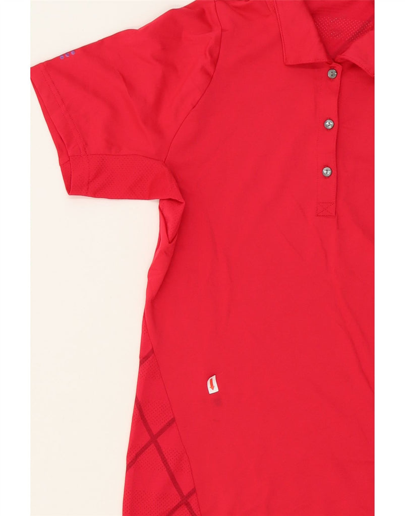 PUMA Womens Polo Shirt UK 10 Small Red Argyle/Diamond Vintage Puma and Second-Hand Puma from Messina Hembry 