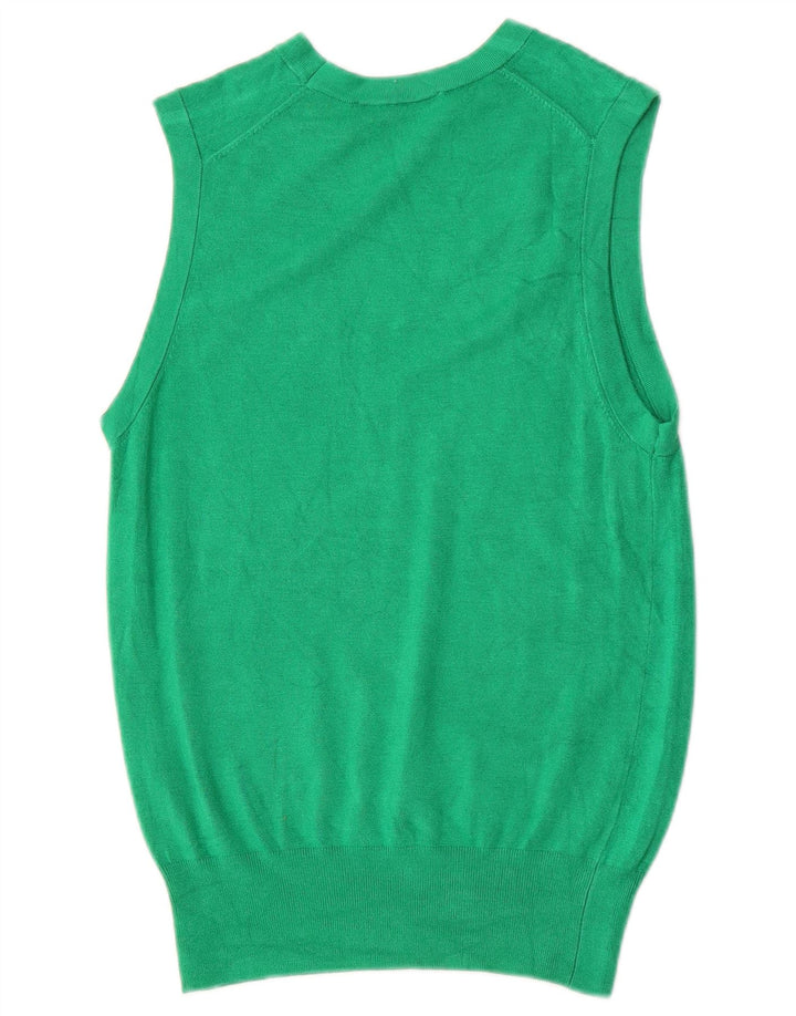 Zara Womens Vest Tank Top UK 12 Medium Green Viscose