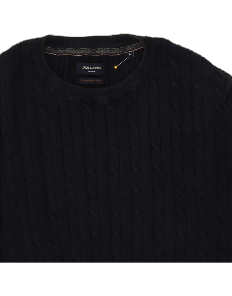 JACK & JONES Mens Crew Neck Jumper Sweater Large Navy Blue | Vintage Jack & Jones | Thrift | Second-Hand Jack & Jones | Used Clothing | Messina Hembry 