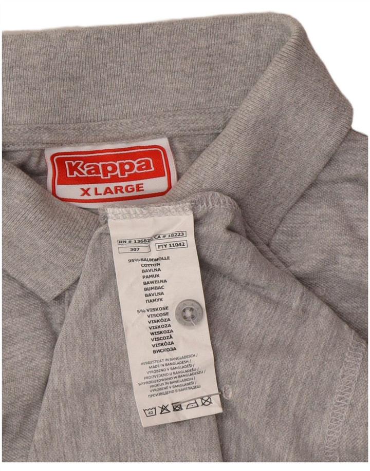 Kappa Mens Polo Shirt XL Grey Cotton
