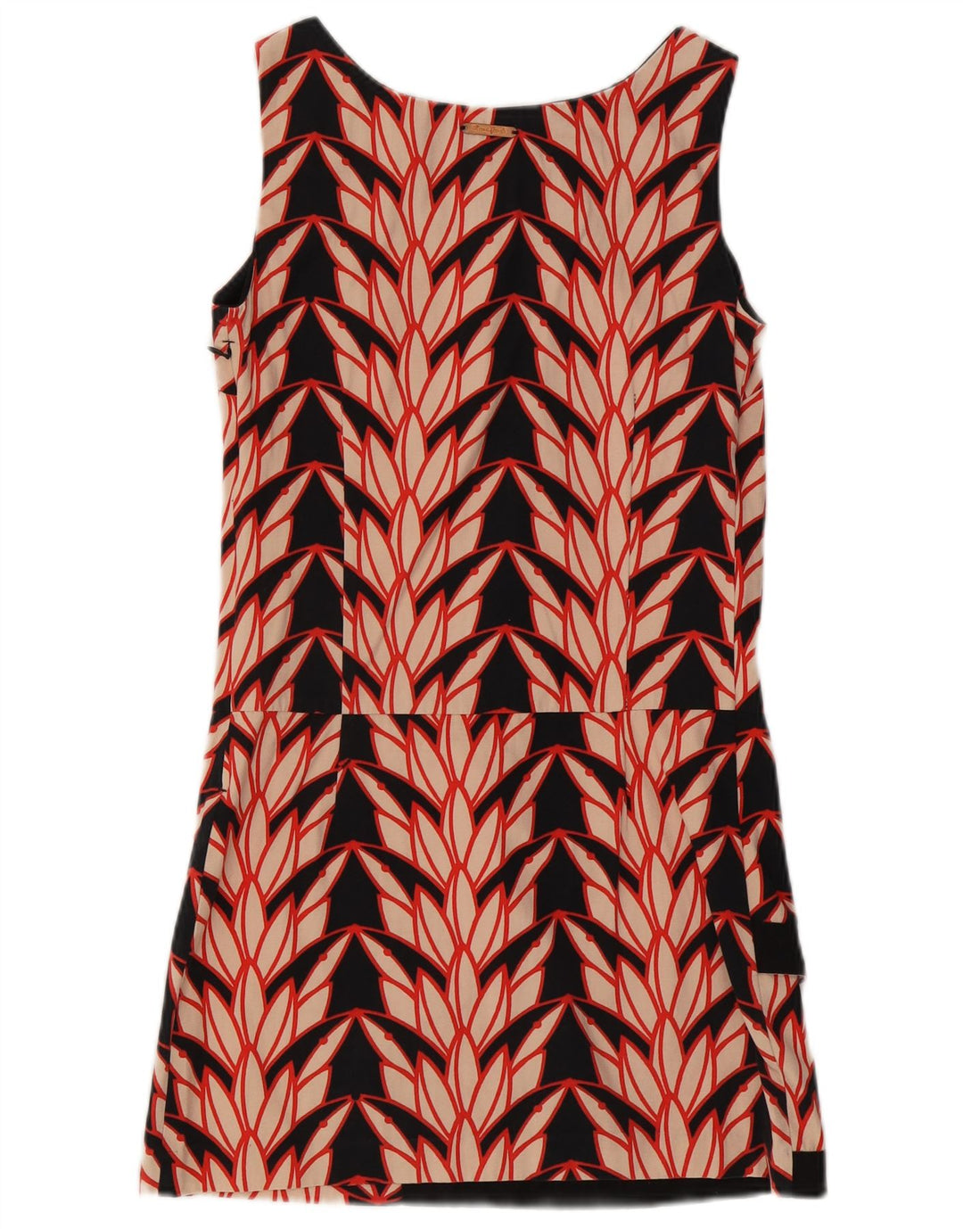 SKUNKFUNK Womens Sleeveless Shift Dress UK 12 Medium Black Floral