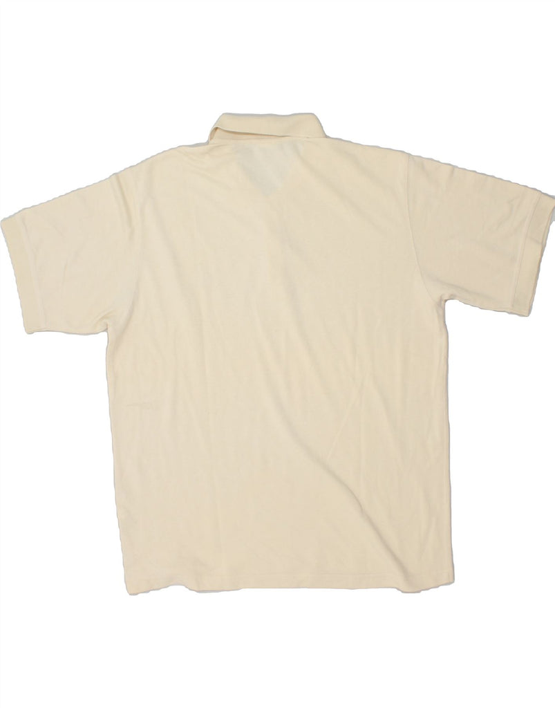ADIDAS Mens Polo Shirt UK 44/46 Large Beige Cotton | Vintage Adidas | Thrift | Second-Hand Adidas | Used Clothing | Messina Hembry 