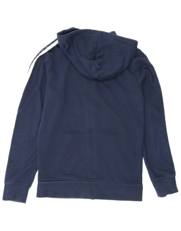 Adidas Mens Zip Hoodie Sweater XS Navy Blue Cotton