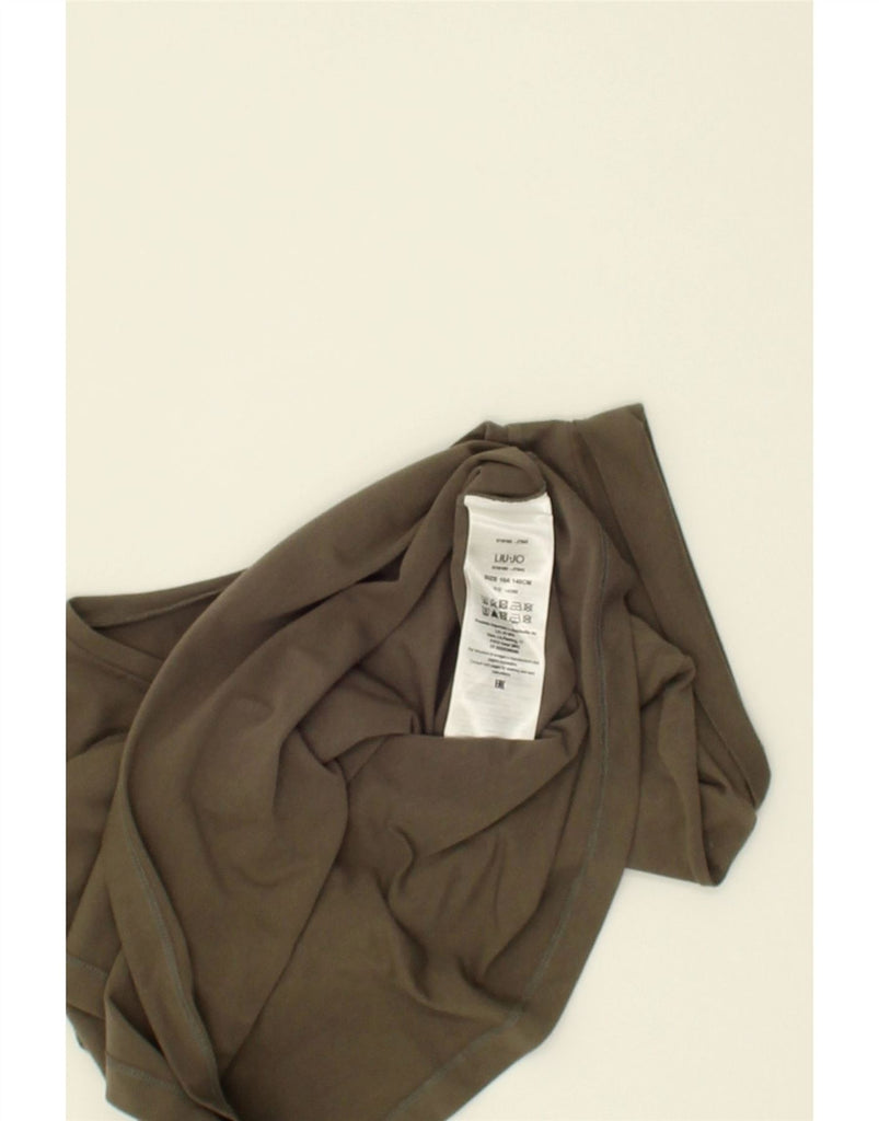 LIU JO Girls Sleeveless Graphic T-Shirt Dress 9-10 Years Brown Cotton | Vintage Liu Jo | Thrift | Second-Hand Liu Jo | Used Clothing | Messina Hembry 