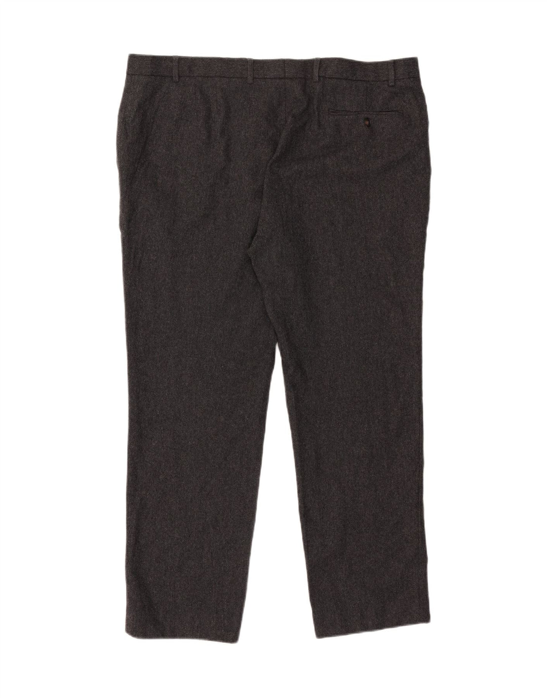 Marks & Spencer Mens Straight Suit Trousers W42 L31 Grey Wool