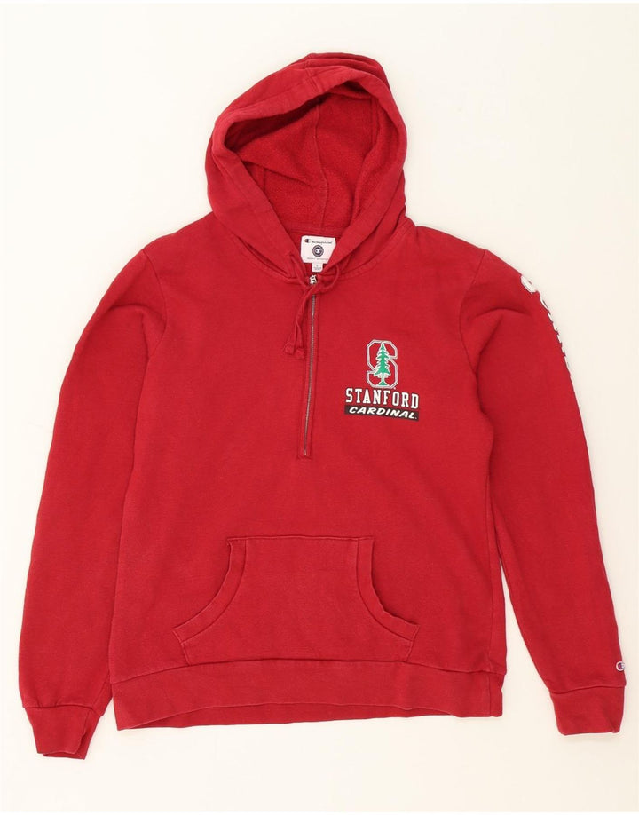 CHAMPION Mens Graphic Hoodie Jumper Large Red Cotton Vintage Champion and Second-Hand Champion from Messina Hembry 