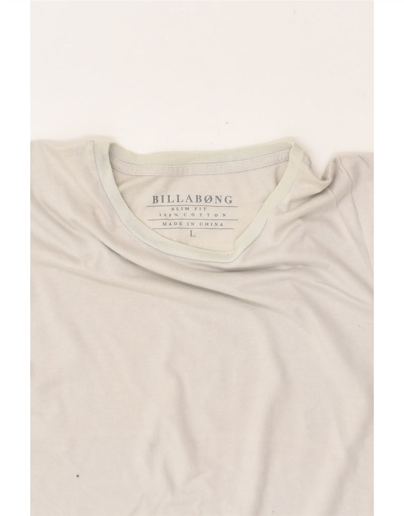 BILLABONG Mens T-Shirt Top Large Grey Cotton | Vintage Billabong | Thrift | Second-Hand Billabong | Used Clothing | Messina Hembry 