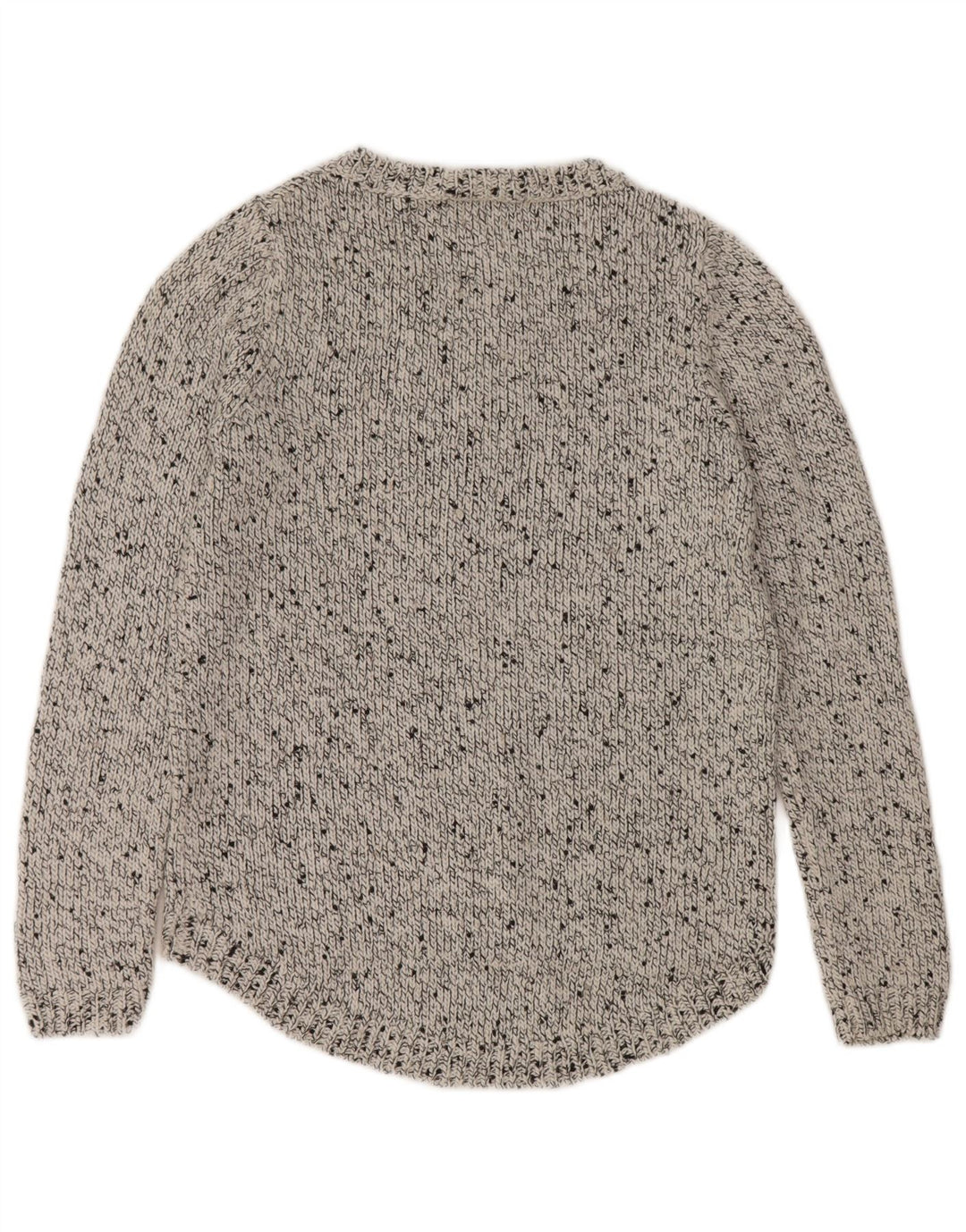 Marks & Spencer Womens Boat Neck Jumper Sweater UK 12 Medium Grey Flecked