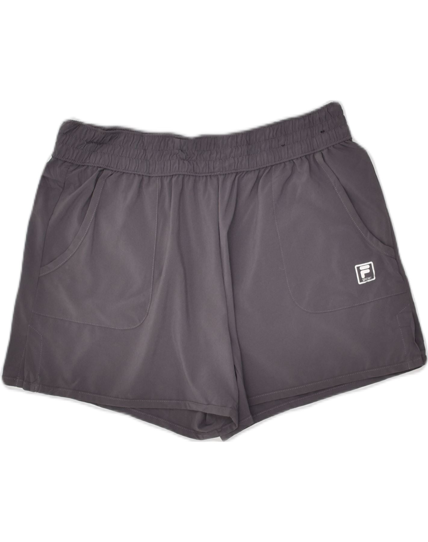 FILA Womens Sport Shorts UK 8 Small Grey Polyester, Vintage & Second-Hand  Clothing Online