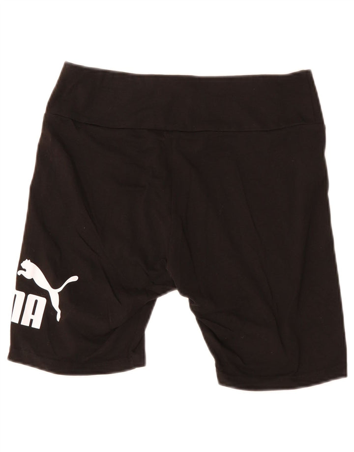 PUMA Womens Graphic Sport Shorts UK 12 Medium  Black