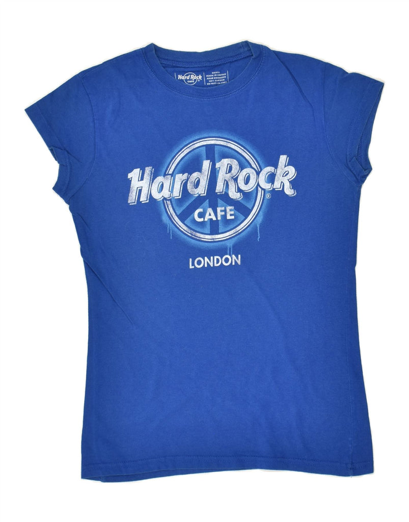 HARD ROCK CAFE Mens London Graphic T-Shirt Top Small Blue Cotton | Vintage Hard Rock Cafe | Thrift | Second-Hand Hard Rock Cafe | Used Clothing | Messina Hembry 