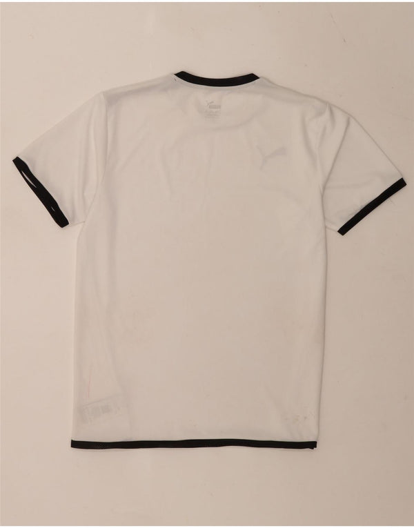 Puma Boys T-Shirt Top 15-16 Years White Colourblock Polyester