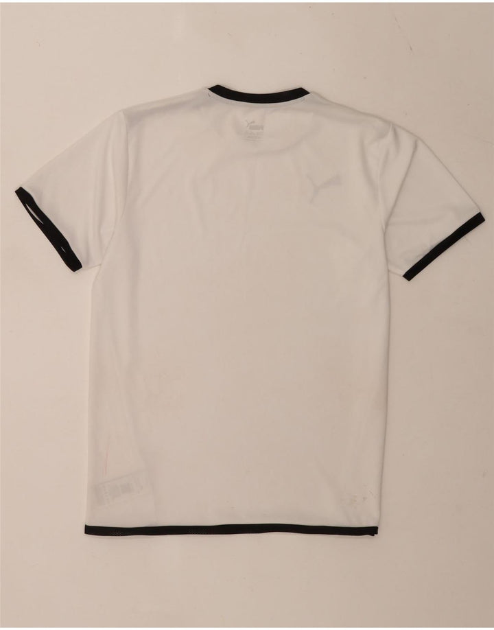 Puma Boys T-Shirt Top 15-16 Years White Colourblock Polyester