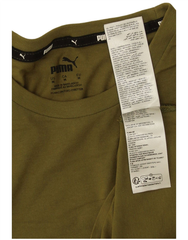 Puma Mens Graphic T-Shirt Top Medium Khaki Cotton