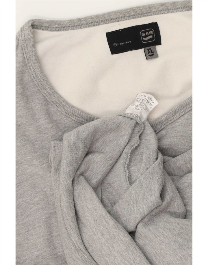 Gas Mens Top Long Sleeve XL Grey Cotton