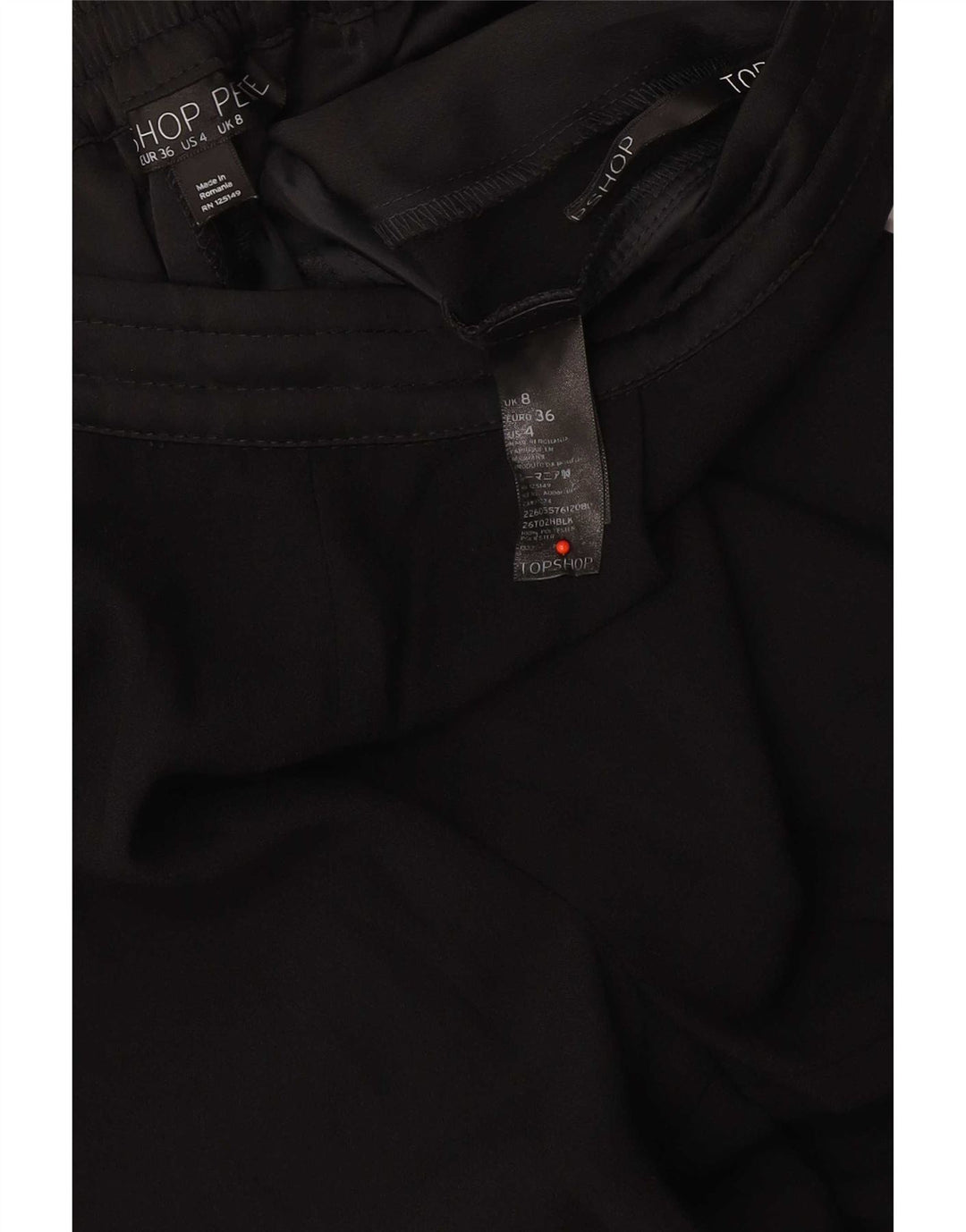 Topshop Womens Tracksuit Trousers Joggers UK 8 Small  Black Polyester