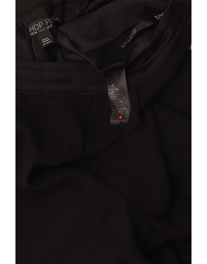 Topshop Womens Tracksuit Trousers Joggers UK 8 Small  Black Polyester