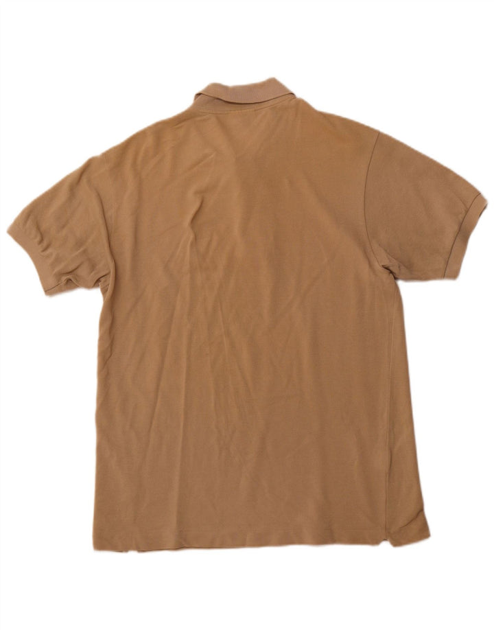 LACOSTE Mens Polo Shirt Size 4 Medium Brown