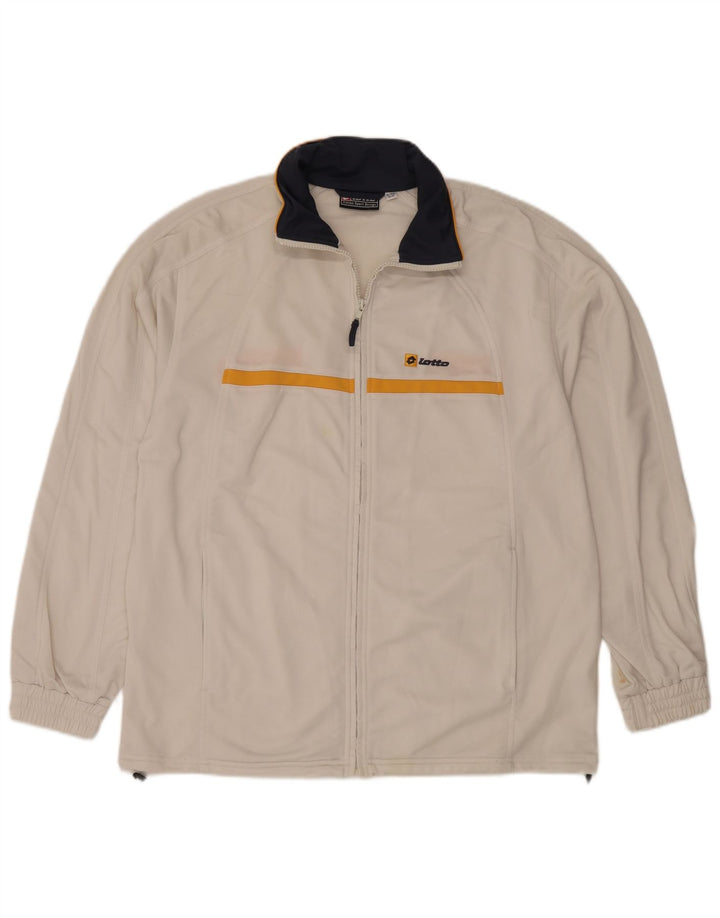 LOTTO Mens Tracksuit Top Jacket XL White Polyester