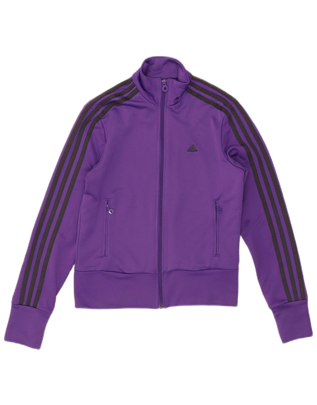 ADIDAS Womens Tracksuit Top Jacket UK 12 Medium Purple Polyester