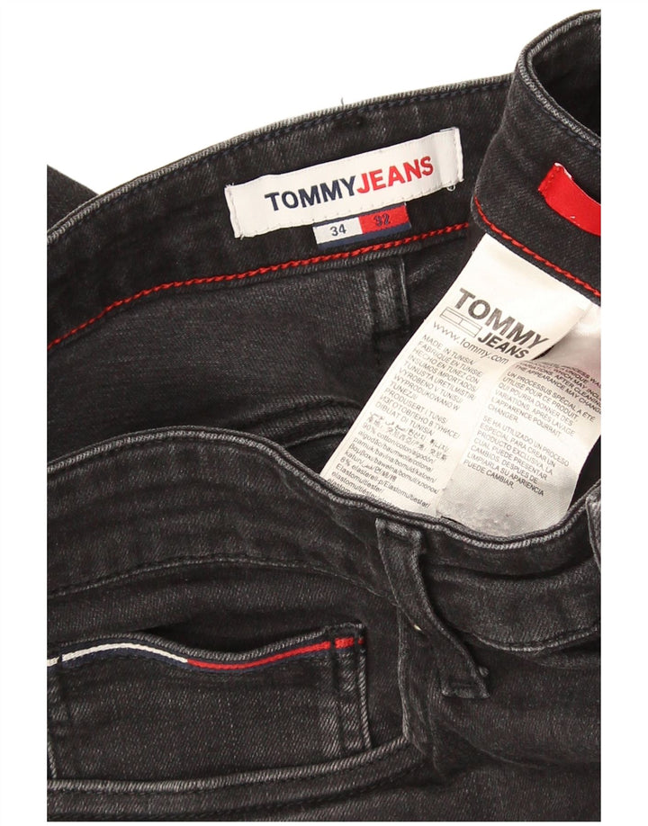 Tommy Hilfiger Mens Slim Jeans W34 L32 Black Cotton