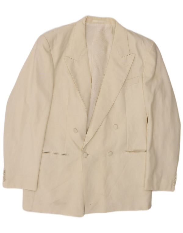 St Michael Mens Long Double Breasted Blazer Jacket UK 42 Large White