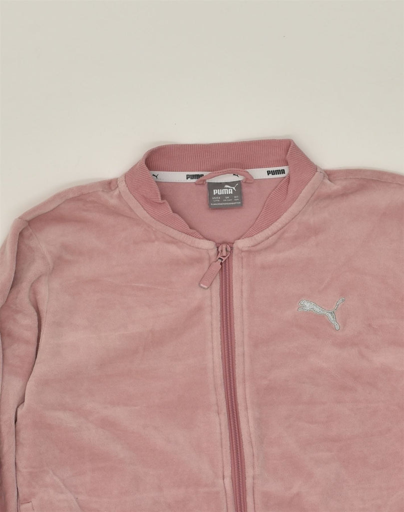 PUMA Girls Tracksuit Top Jacket 13-14 Years Pink Cotton | Vintage Puma | Thrift | Second-Hand Puma | Used Clothing | Messina Hembry 