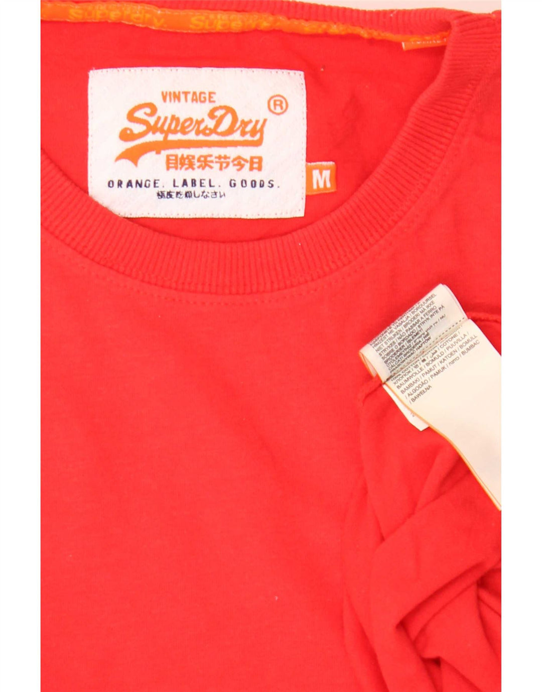 Superdry Mens T-Shirt Top Medium Red Cotton