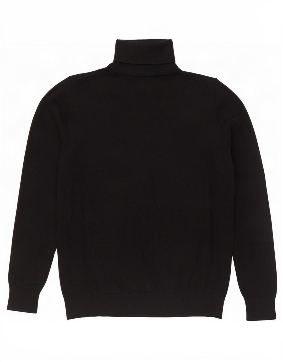 Massimo Dutti Womens Roll Neck Jumper Sweater UK 14 Large Black Silk
