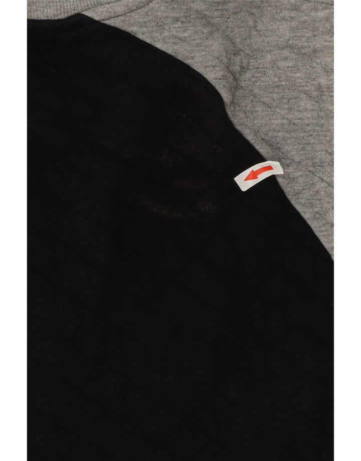 Zara Mens Tracksuit Top Jacket Large Black Colourblock Cotton