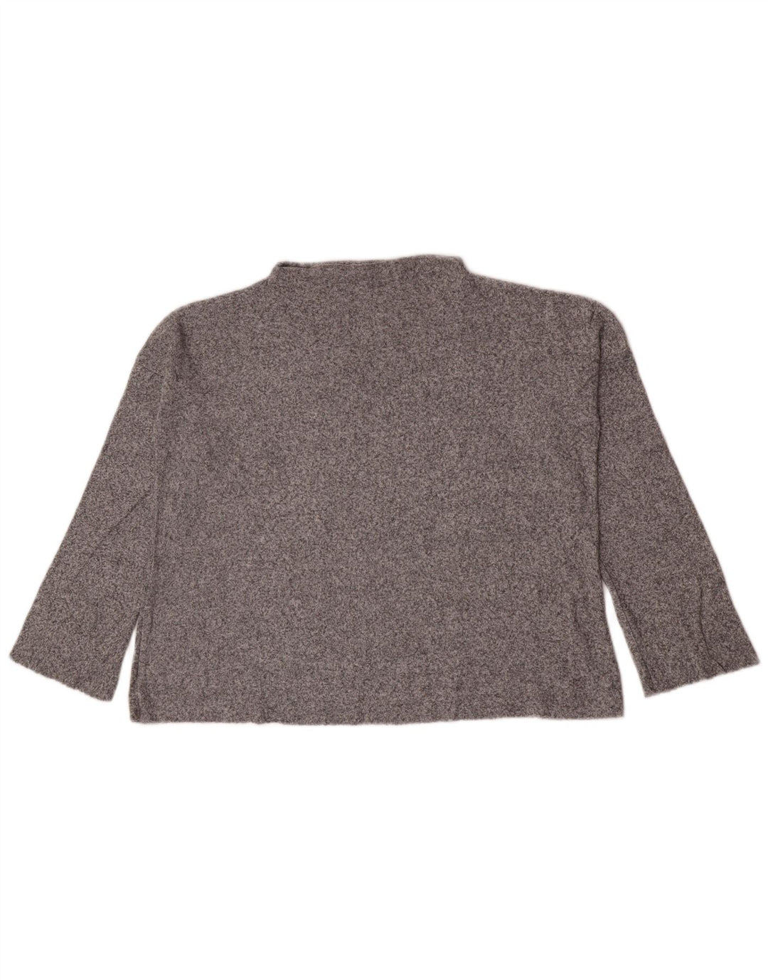 Zara Womens Oversized Top Long Sleeve UK 10 Small Grey Flecked