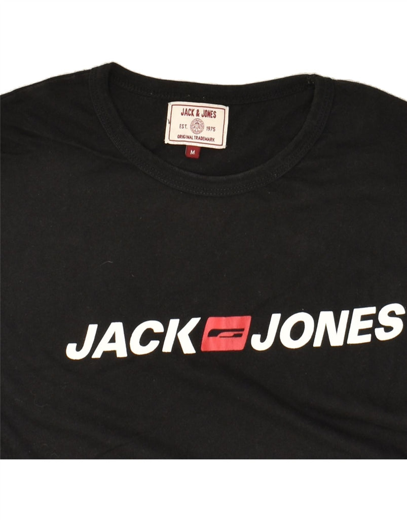 JACK & JONES Mens Graphic Top Long Sleeve Medium Black | Vintage Jack & Jones | Thrift | Second-Hand Jack & Jones | Used Clothing | Messina Hembry 