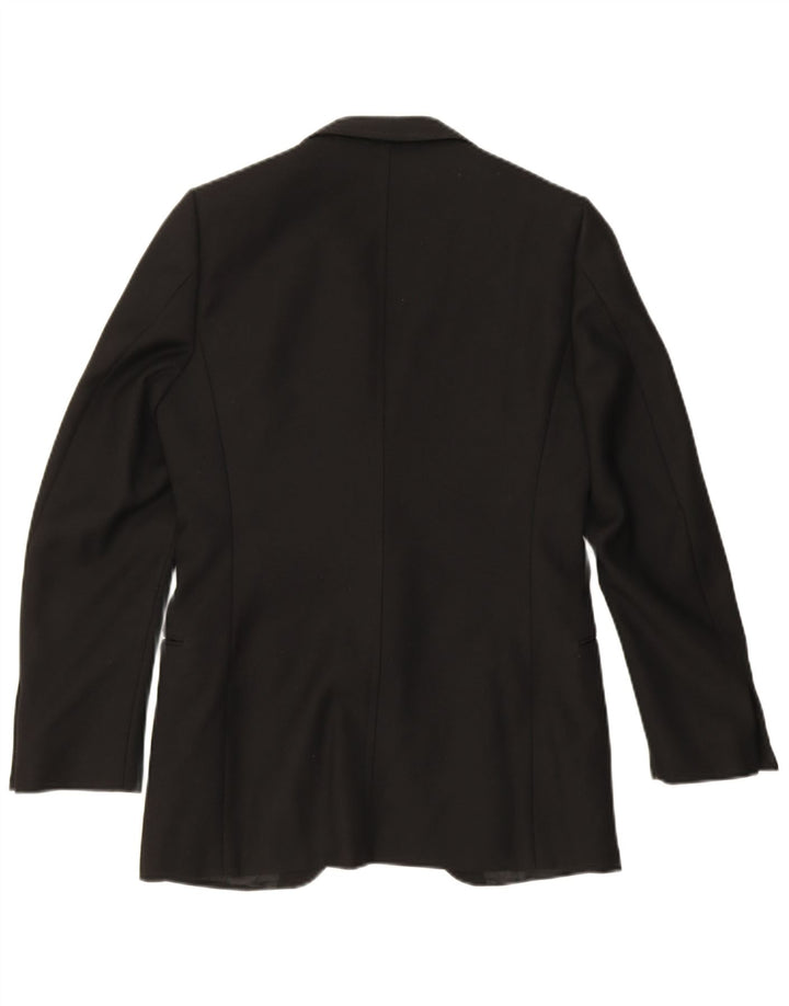 Facis Womens 1 Button 2 Piece Suit IT 48 Medium W30 L29 Black Wool