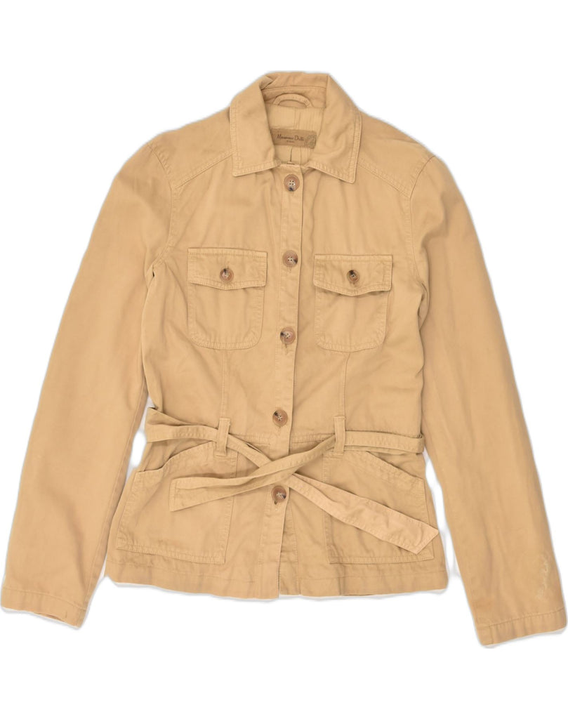 MASSIMO DUTTI Womens Utility Jacket EU 36 XS Beige Cotton | Vintage Massimo Dutti | Thrift | Second-Hand Massimo Dutti | Used Clothing | Messina Hembry 