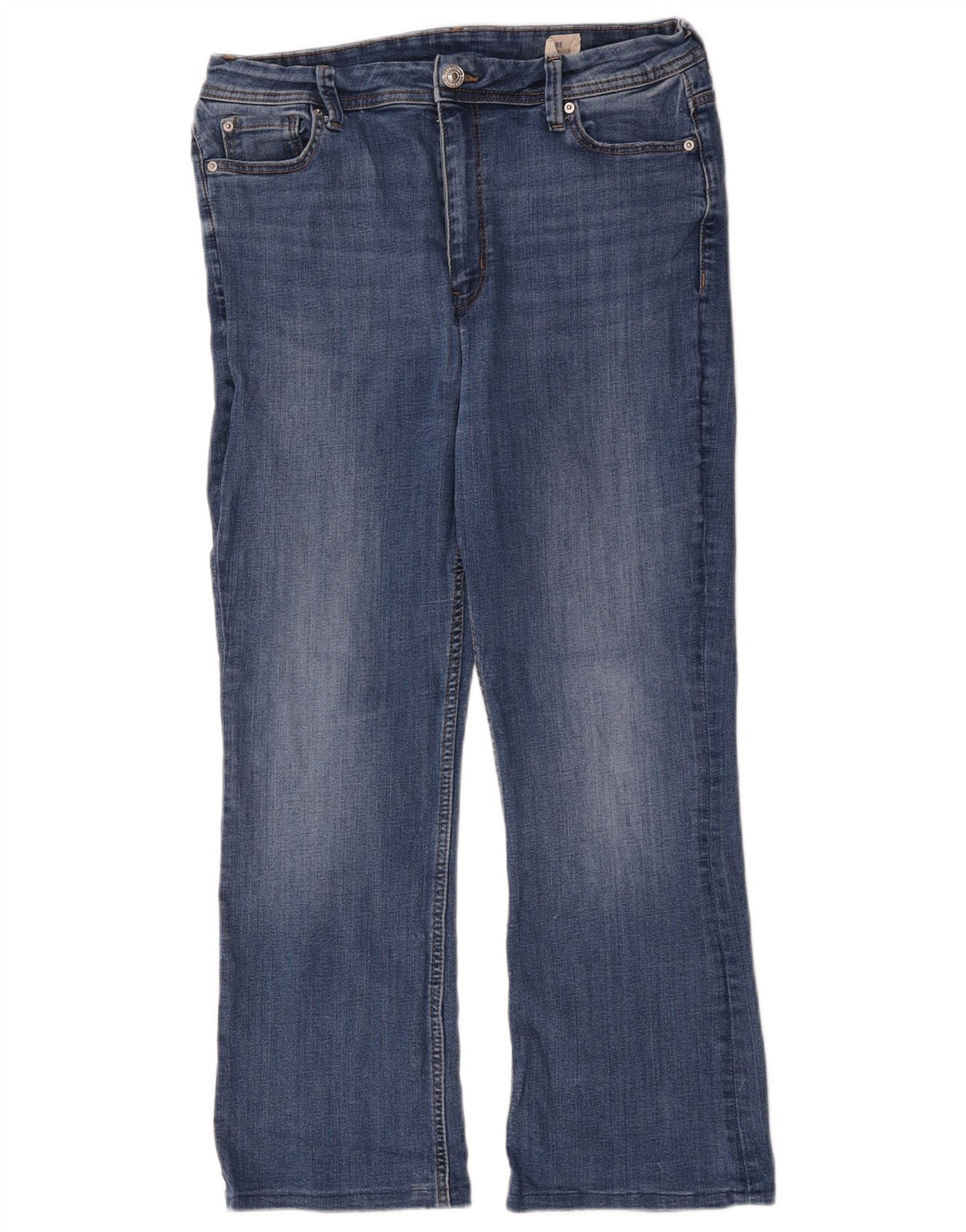 Marks & Spencer Womens Bootcut Jeans W32 L26 Blue Cotton