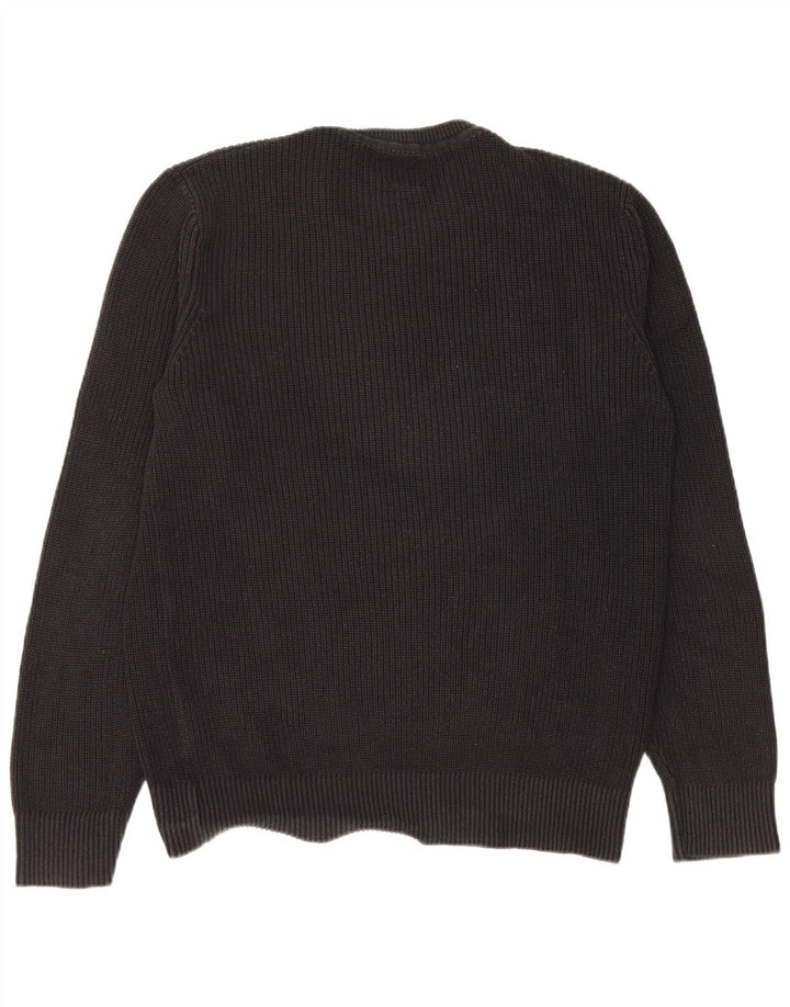 Gap Mens Crew Neck Jumper Sweater Medium Black Cotton