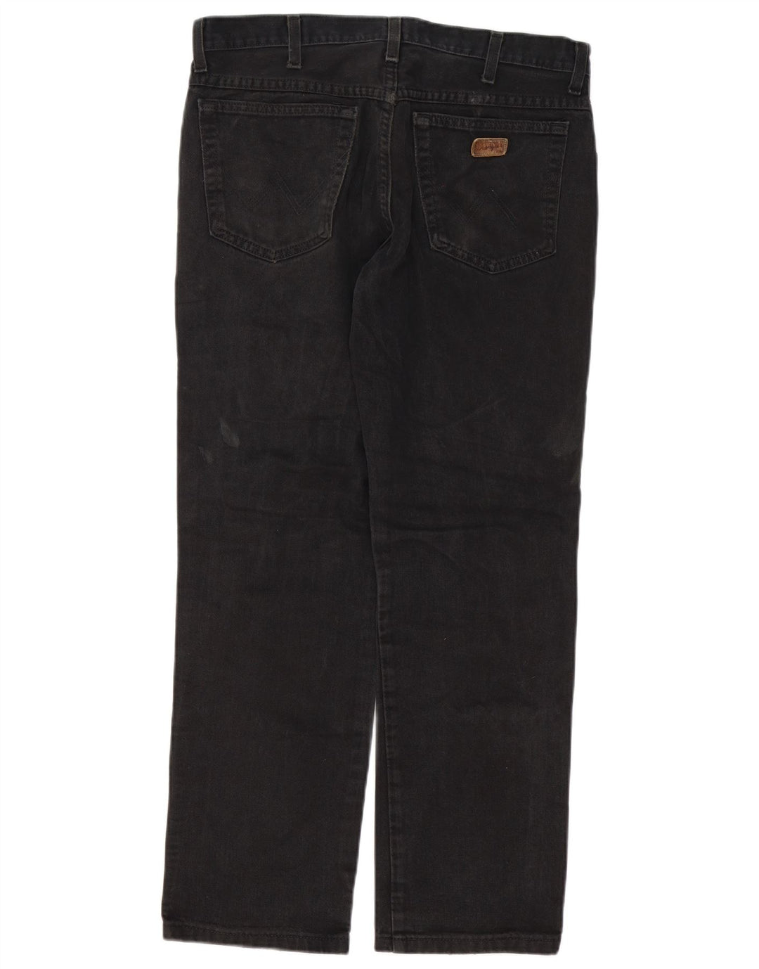 Wrangler Mens Texas Straight Jeans W34 L27 Black Cotton