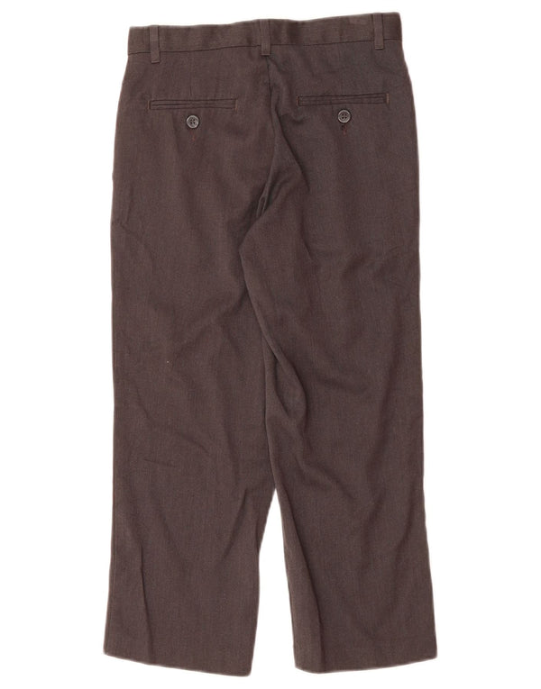 Izod Boys Straight Chino Trousers 7-8 Years W22 L22 Grey Nylon