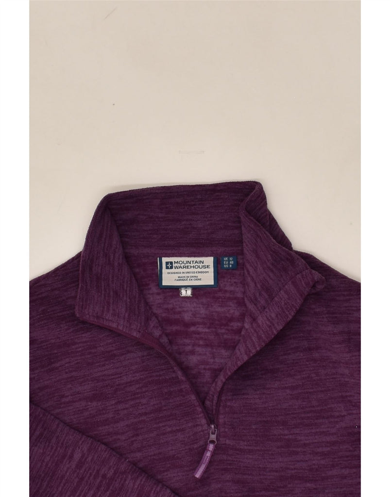 MOUNTAIN WAREHOUSE Womens Zip Neck Fleece Jumper UK 12 Medium Purple | Vintage Mountain Warehouse | Thrift | Second-Hand Mountain Warehouse | Used Clothing | Messina Hembry 