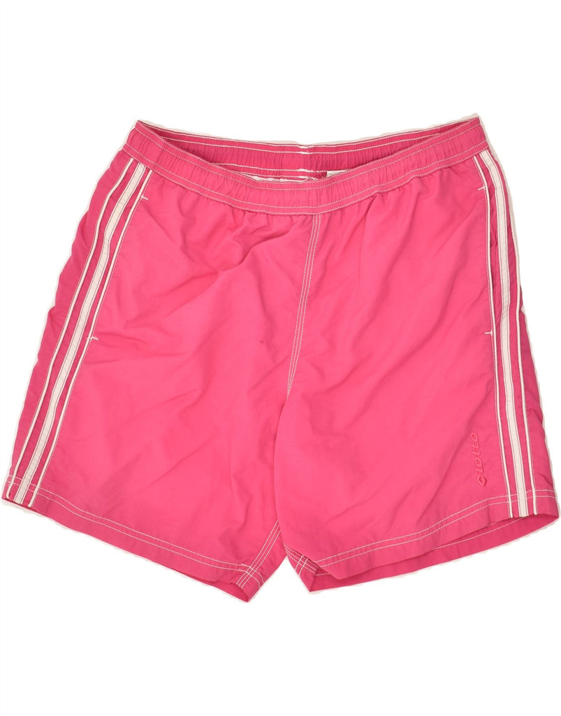 LOTTO Womens Sport Shorts Large Pink Nylon | Vintage Lotto | Thrift | Second-Hand Lotto | Used Clothing | Messina Hembry 