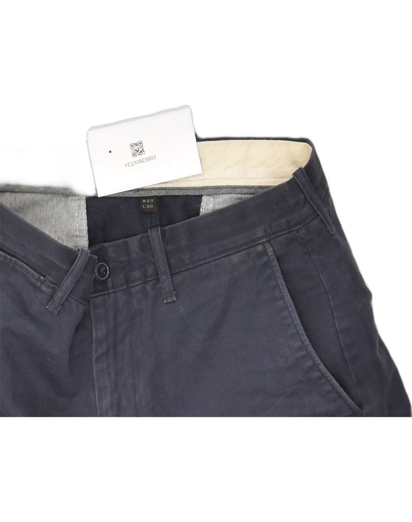 J. CREW Mens Broken In Slim Fit Chino Trousers W29 L30 Navy Blue Cotton | Vintage J. Crew | Thrift | Second-Hand J. Crew | Used Clothing | Messina Hembry 