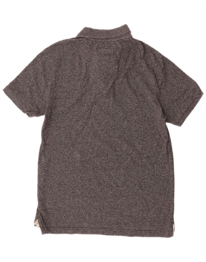 Fat Face Mens Polo Shirt Medium Grey Flecked Cotton