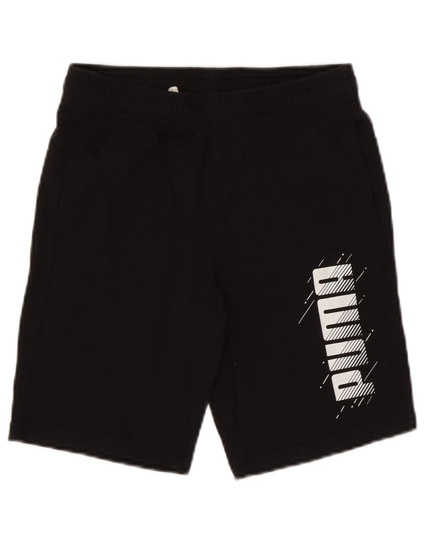 Puma Boys Graphic Sport Shorts 9-10 Years Black Cotton