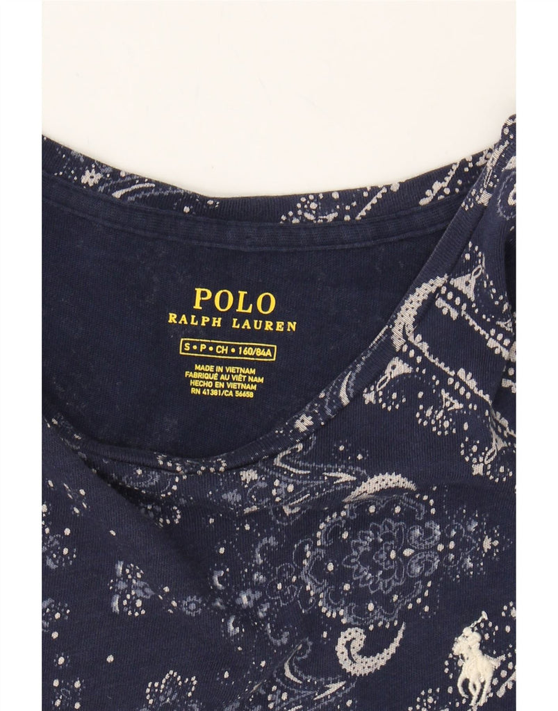 POLO RALPH LAUREN Womens Sheath Dress UK 10 Small Navy Blue Paisley Vintage Polo Ralph Lauren and Second-Hand Polo Ralph Lauren from Messina Hembry 