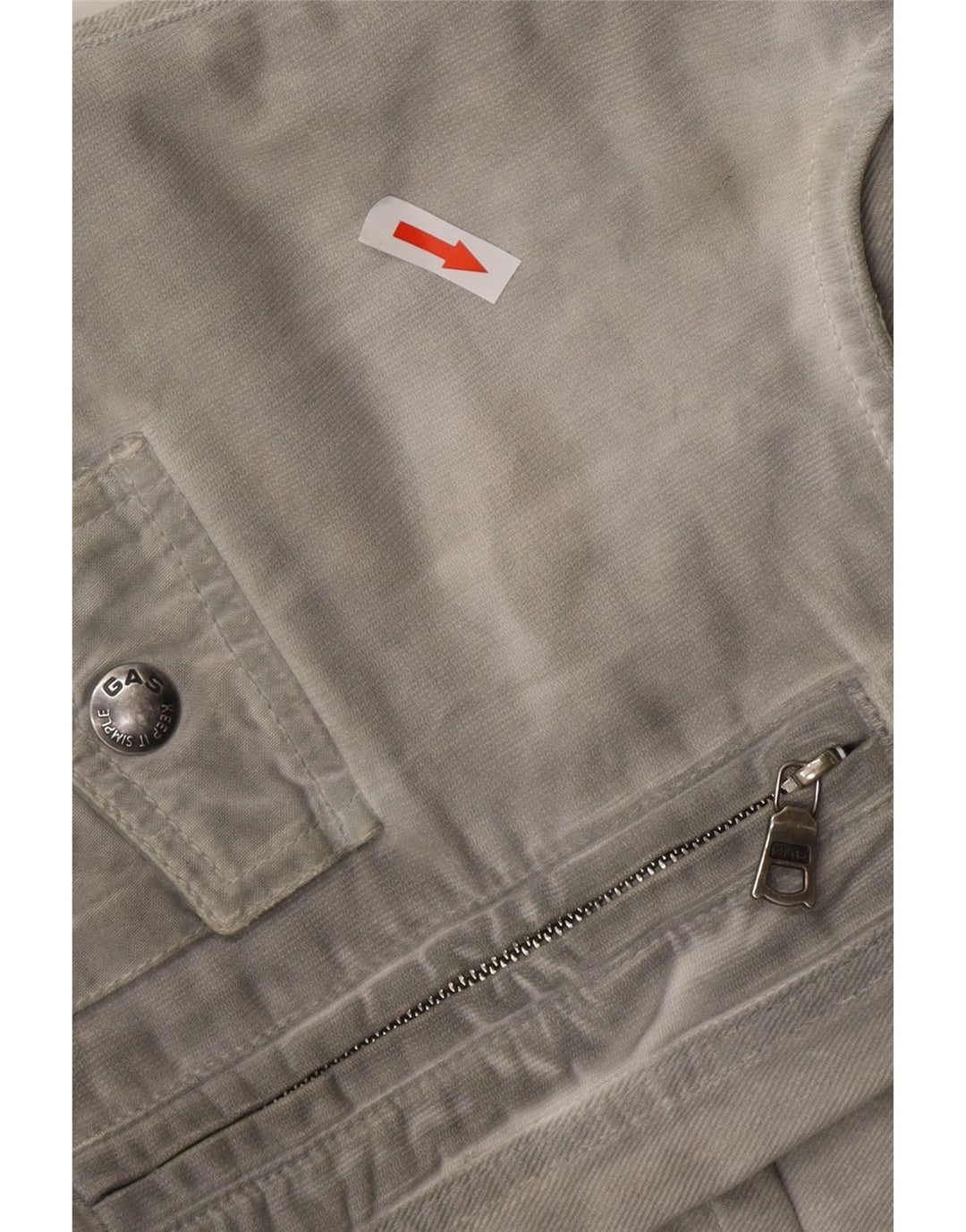 GAS Mens Cargo Straight Jeans W36 L31 Grey Cotton