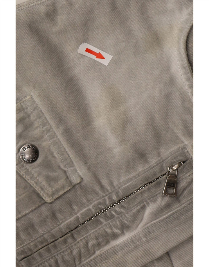 GAS Mens Cargo Straight Jeans W36 L31 Grey Cotton