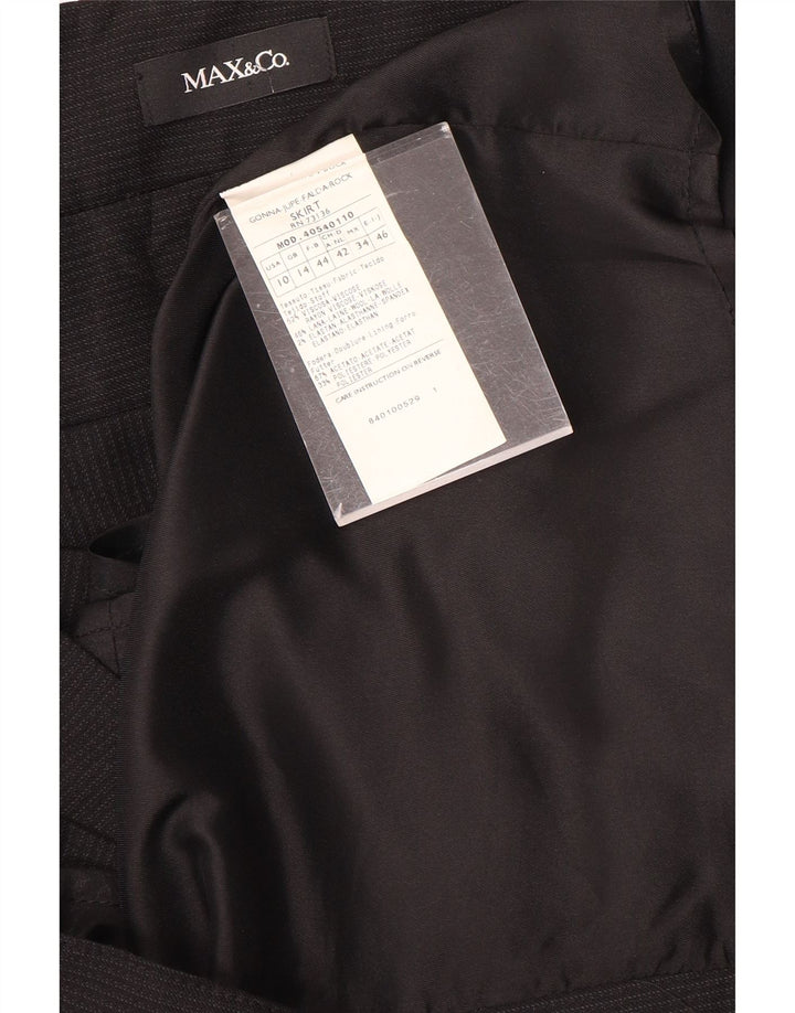 Max & Co. Womens Pencil Skirt UK 14 Medium W28  Black Viscose