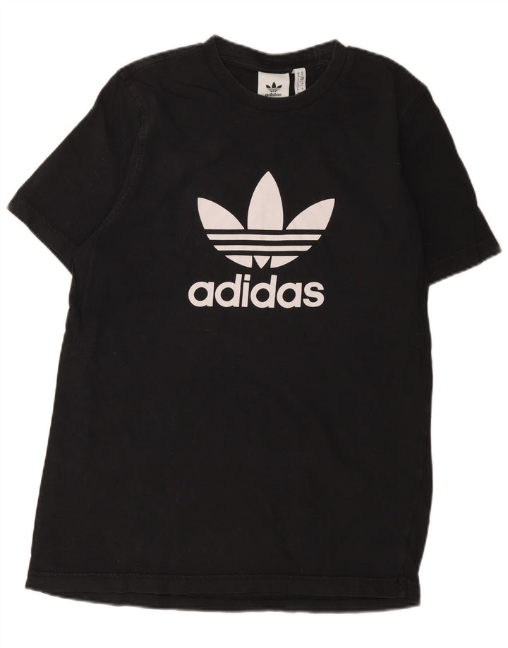 Adidas Mens Graphic T-Shirt Top Medium Black Cotton